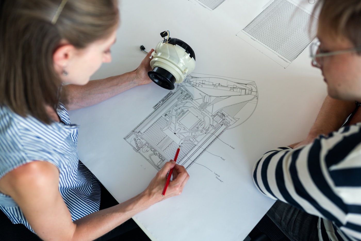 HVAC design: engineers planning an air handling system