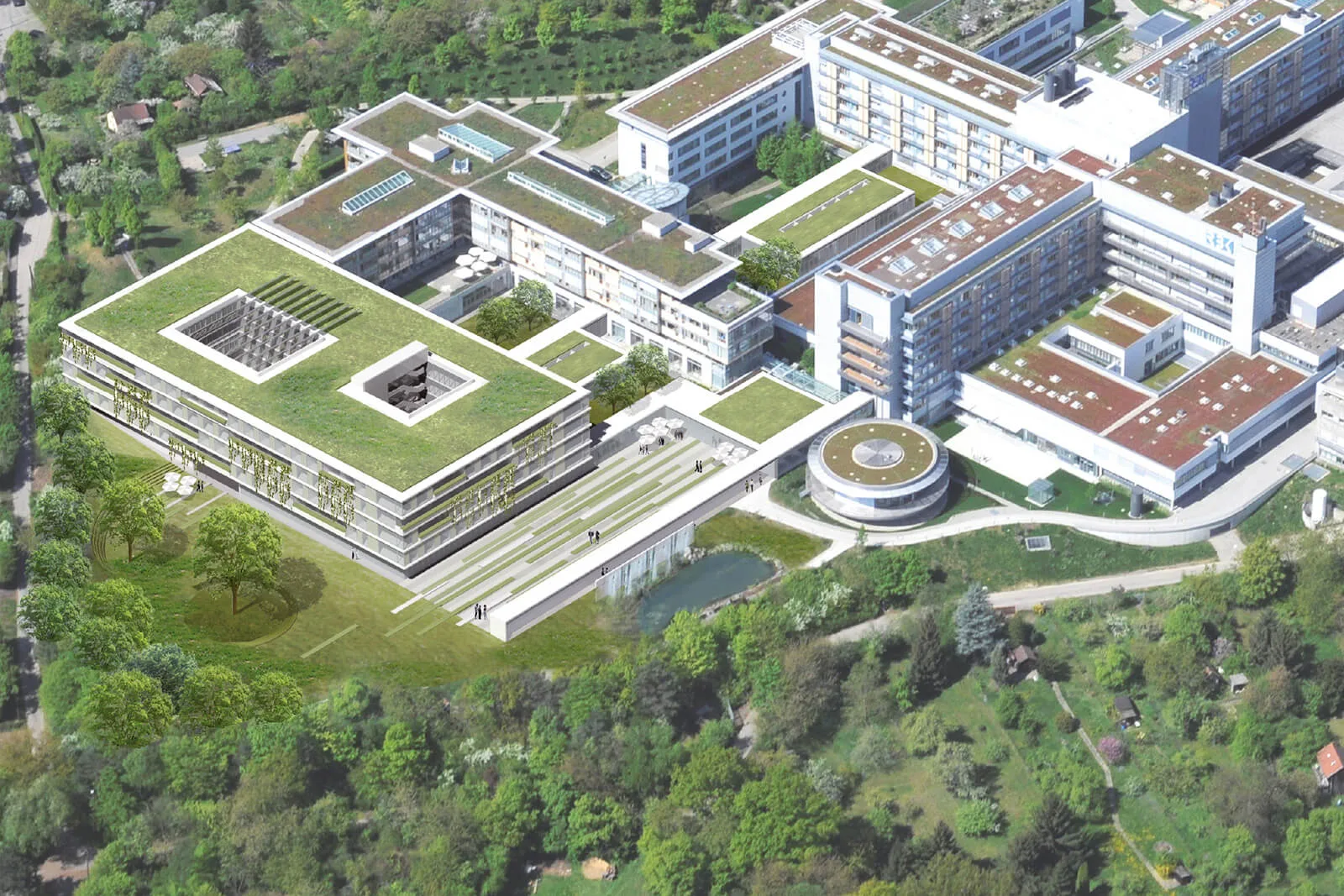 Robert-Bosch-Krankenhaus Stuttgart: Neubau Bettenhaus, TGA-Planung für OP-Bereiche und Klinik-Lüftung