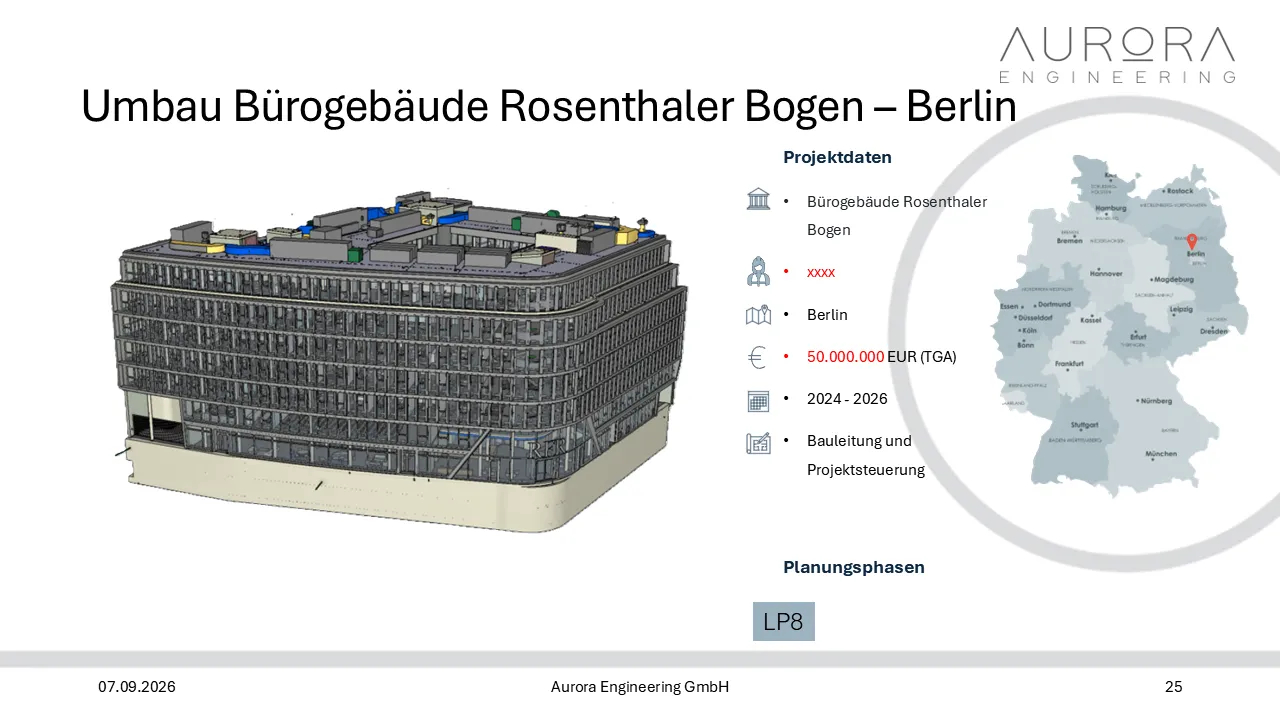 Rosenthaler Bogen Berlin: Detail aus der Bauleitung