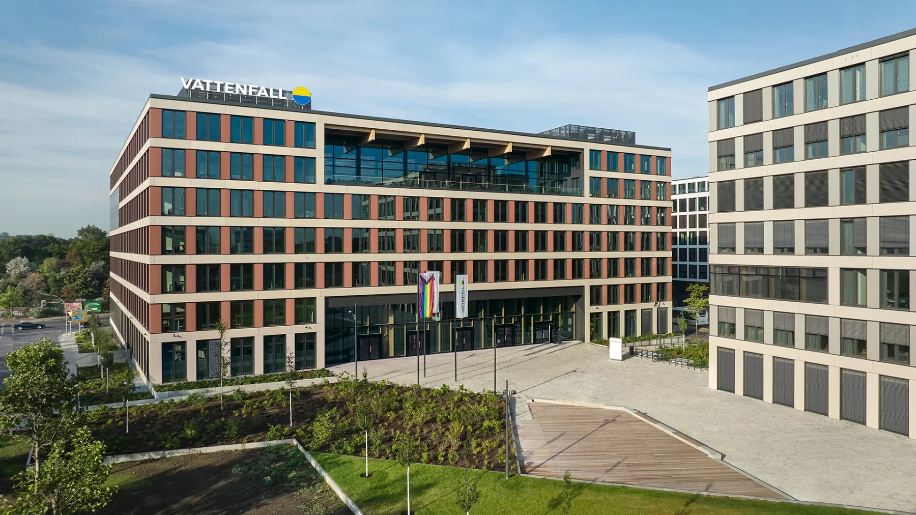 Vattenfall Deutschland Zentrale Berlin-Südkreuz: Außenansicht, Planung von Heizung und Kälte